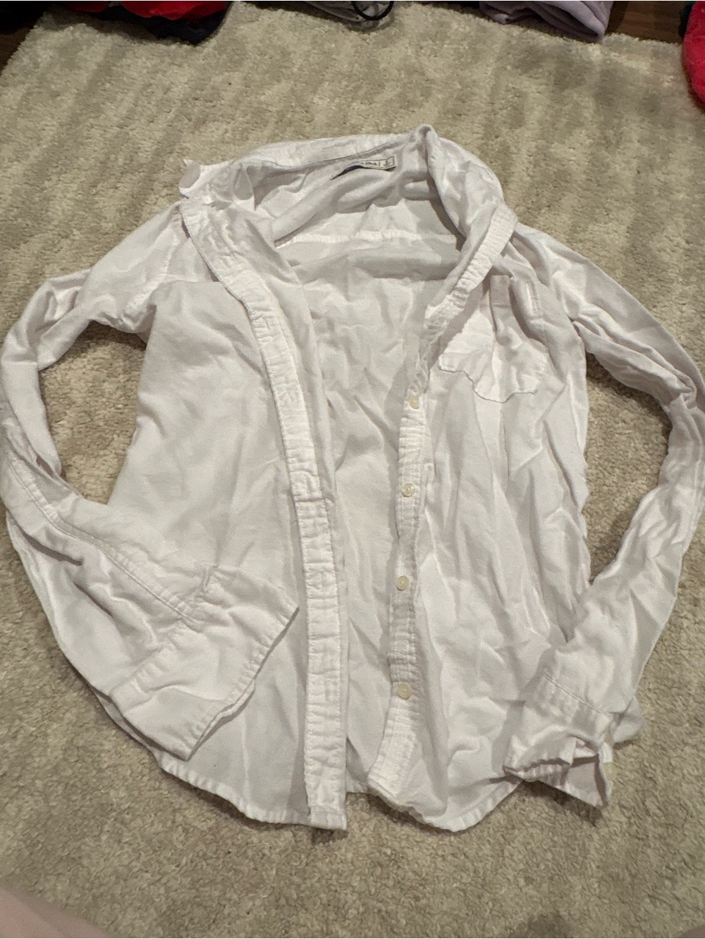 Abercrombie & Fitch White Button-Up Shirt